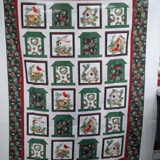 Bird Feeders and Cardinals digital quilt top