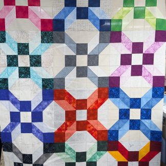 Exploding Nine Patch quilt top
