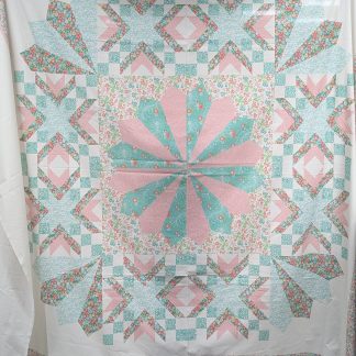 Floating Dresden digital quilt top