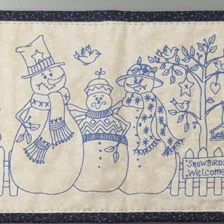 Yard of Snowmen tablerunner